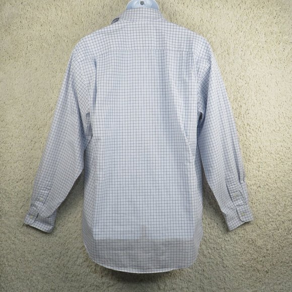 Banana Republic* Men's Long Sleeve Button Down Curved Hem Plaid Shirt~Size Large - Picture 2 of 9